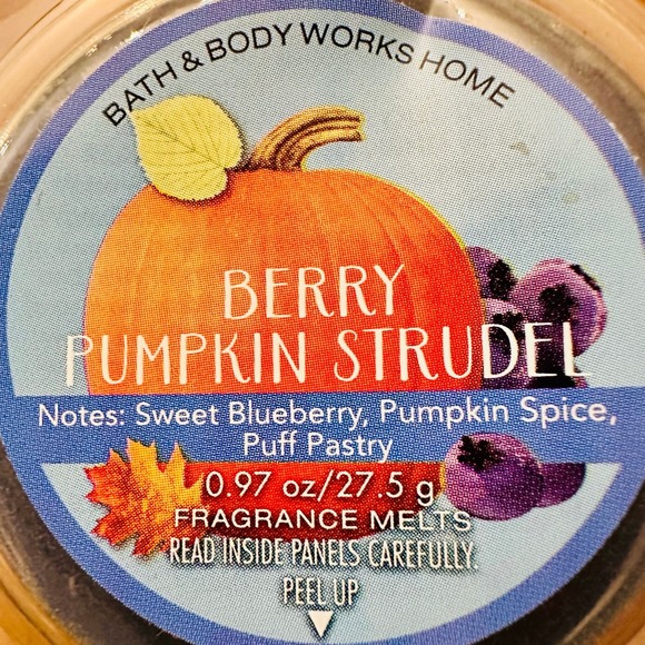 Bath & Body Works Other - New Bath & Body Works .97oz Berry Pumpkin Streudel Scented Fragrance Melt